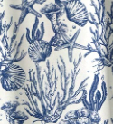 Blue and white